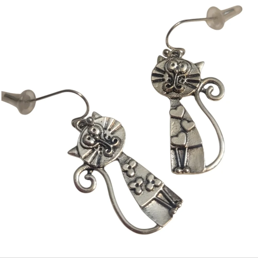 Whimsical Cat Earrings - Picture 3 of 6